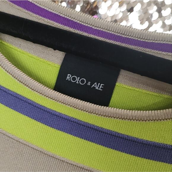 Rolo Ale Sheath Dress Striped Colorful Medium - Picture 5 of 11